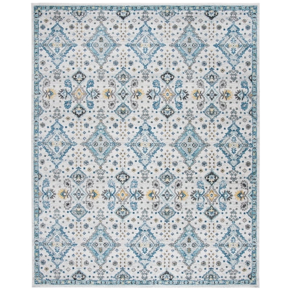Safavieh EVOKE, IVORY / LIGHT BLUE, 6'-7" X 6'-7" Square, Area Rug, EVK224C-7SQ