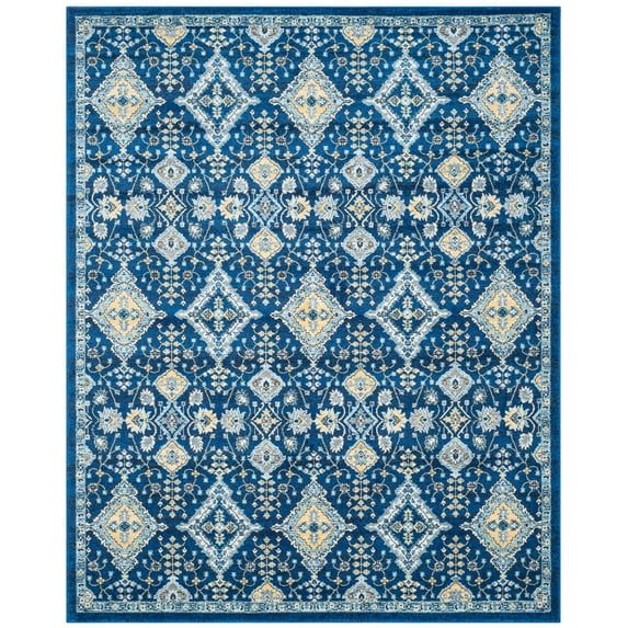 SAFAVIEH Evoke Stamen Bordered Area Rug, Royal/Ivory, 10' x 14'