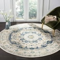 thumbnail image 1 of SAFAVIEH Evoke Teale Bordered Area Rug, Ivory/Blue, 9' x 9' Round, 1 of 8