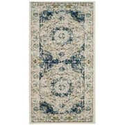 SAFAVIEH Evoke Teale Bordered Area Rug, Ivory/Grey, 2'2" x 4'