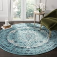 thumbnail image 1 of SAFAVIEH Evoke Teale Bordered Area Rug, Light Blue, 5'3" x 5'3" Round, 1 of 7