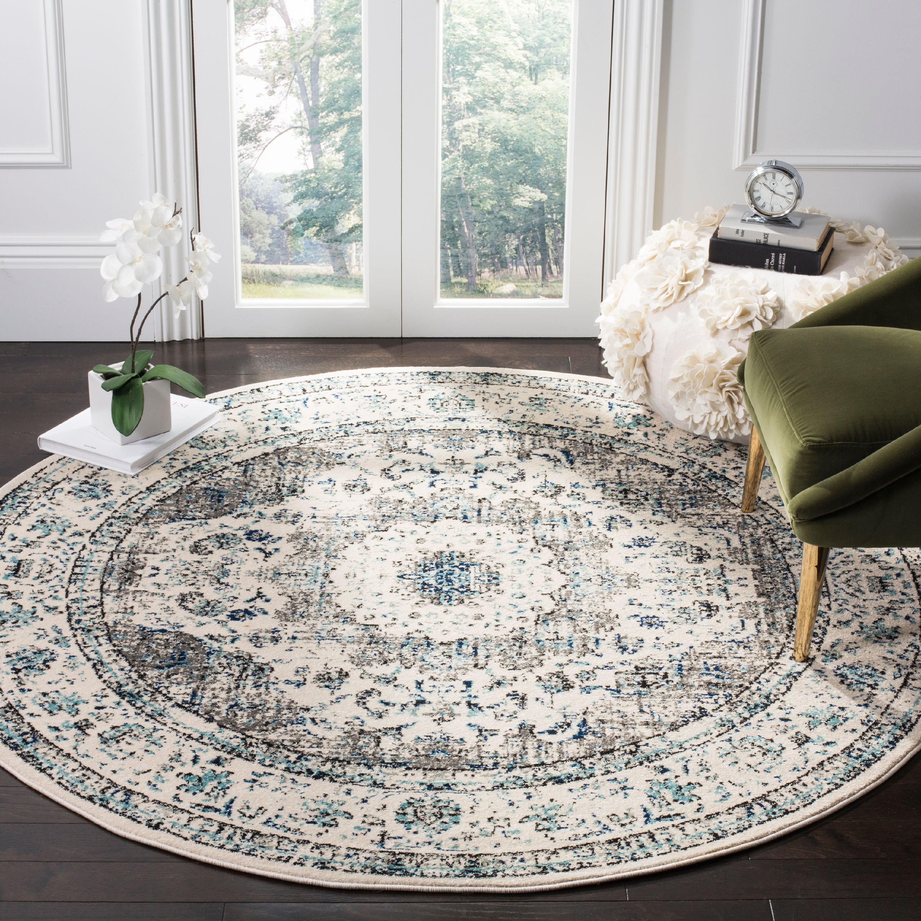 Abysse Caress Ivory Square Rug