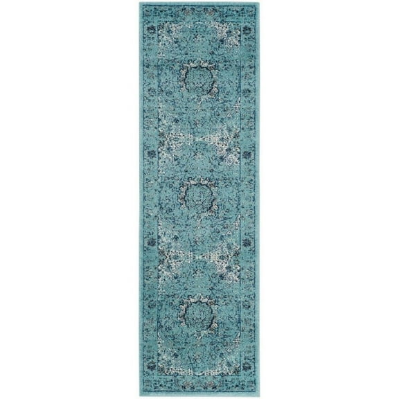 SAFAVIEH Evoke Teale Traditional Bordered Area Rug, Light Blue, 9' x 12'