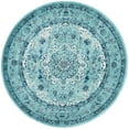 thumbnail image 1 of SAFAVIEH Evoke Teale Traditional Bordered Area Rug, Light Blue, 9' x 9' Round, 1 of 6