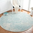 thumbnail image 1 of SAFAVIEH Round Rug 6'7" - Evoke Collection - Traditional Design, Ivory & Aqua, Non-Shedding & Easy Cleaning, Ideal for Living Room, Bedroom, Dining Space, 1 of 11