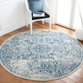 thumbnail image 1 of SAFAVIEH Round Rug 6'7" - Evoke Collection - Traditional Design, Ivory & Navy, Non-Shedding & Easy Cleaning, Ideal for Living Room, Bedroom, Dining Space, 1 of 11