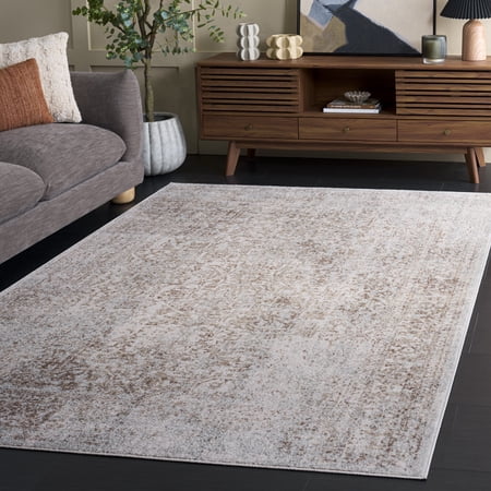 SAFAVIEH Area Rug 5'3"x7'6" - Evoke Collection - Traditional Design, Ivory & Taupe, Non-Shedding & Easy Cleaning, Ideal for Living Room, Bedroom, Dining Space