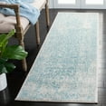 thumbnail image 1 of SAFAVIEH Runner Rug 2'2"x11' - Evoke Collection - Traditional Design, Ivory & Aqua, Non-Shedding & Easy Cleaning, Ideal for Living Room, Bedroom, Dining Space, Entryway, Hallway, Kitchen, 1 of 11