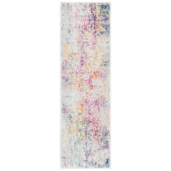 SAFAVIEH Evoke Trena Floral Runner Rug, Ivory/Fuchsia, 2'2" x 7'