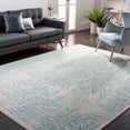 thumbnail image 1 of SAFAVIEH Area Rug 9x12 - Evoke Collection - Large - Traditional Design, Ivory & Aqua, Non-Shedding & Easy Cleaning, Ideal for Living Room, Bedroom, Dining Space, 1 of 13