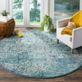 thumbnail image 1 of SAFAVIEH Evoke Trena Traditional Distressed Area Rug, Blue/Ivory, 9' x 9' Round, 1 of 8
