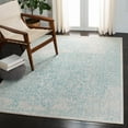 thumbnail image 1 of SAFAVIEH Area Rug 5'3"x7'6" - Evoke Collection - Traditional Design, Ivory & Aqua, Non-Shedding & Easy Cleaning, Ideal for Living Room, Bedroom, Dining Space, 1 of 13