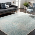 thumbnail image 1 of SAFAVIEH Area Rug 8x10 - Evoke Collection - Large - Traditional Design, Ivory & Aqua, Non-Shedding & Easy Cleaning, Ideal for Living Room, Bedroom, Dining Space, 1 of 13