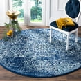 thumbnail image 1 of SAFAVIEH Round Rug 9' - Evoke Collection - Large - Traditional Design, Navy & Ivory, Non-Shedding & Easy Cleaning, Ideal for Living Room, Bedroom, Dining Space (EVK256A), 1 of 11