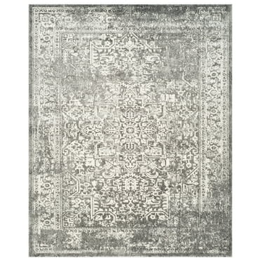SAFAVIEH Evoke Trena Traditional Distressed Runner Rug, Grey/Ivory, 2'2" x 13'