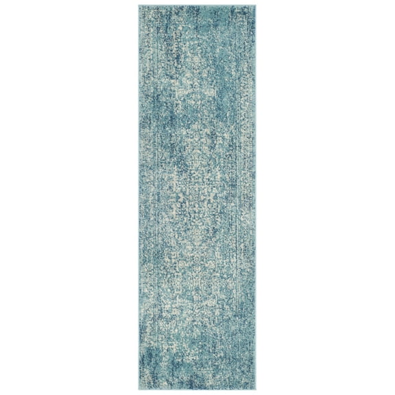 SAFAVIEH Evoke Trena Traditional Runner Rug, Blue/Ivory, 2'2" x 7'