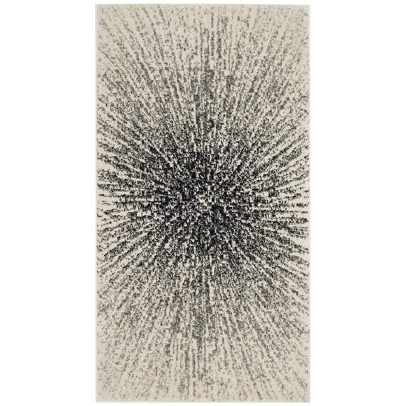 SAFAVIEH Evoke Vana Abstract Area Rug, Black/Ivory, 2'2" x 4'