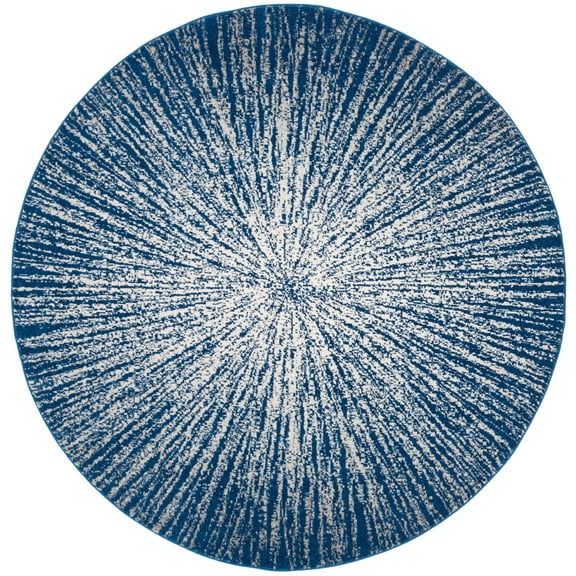 Safavieh Evoke Frieze Contemporary Striped Power Loomed Off-White Runner Rugs, 4' x 4' Round, Stain Resistant