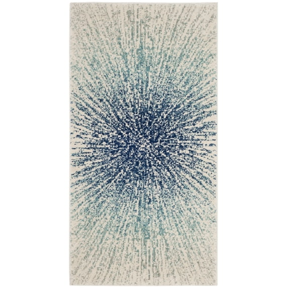SAFAVIEH Evoke Vana Abstract Area Rug, Royal/Ivory, 2'2" x 4'