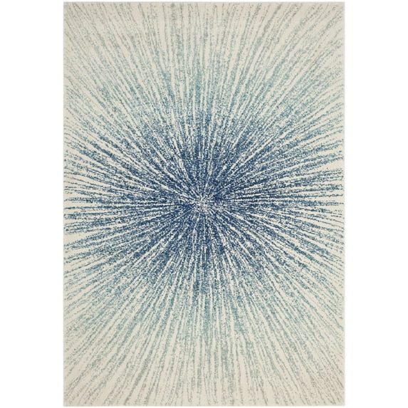 SAFAVIEH Evoke Vana Abstract Area Rug, Royal/Ivory, 5'3" x 7'6"