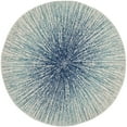 thumbnail image 1 of SAFAVIEH Evoke Vana Abstract Area Rug, Royal/Ivory, 8' x 8' Round, 1 of 8
