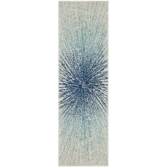 SAFAVIEH Evoke Vana Abstract Runner Rug, Royal/Ivory, 2'2" x 11'
