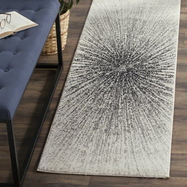 SAFAVIEH Evoke Vana Abstract Runner Rug, Black/Ivory, 2'2" x 5'