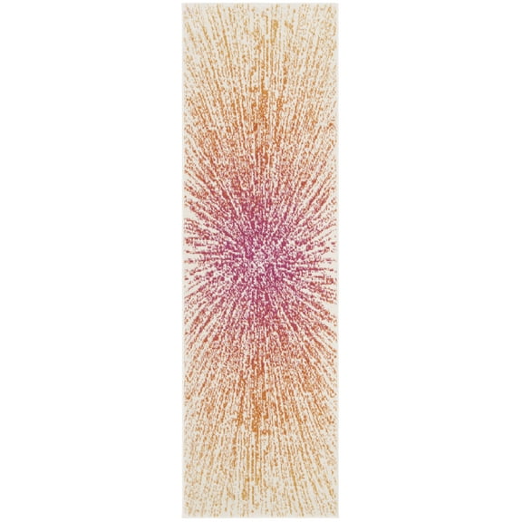 SAFAVIEH Evoke Vana Abstract Runner Rug, Fuchsia/Cream, 2'2" x 11'
