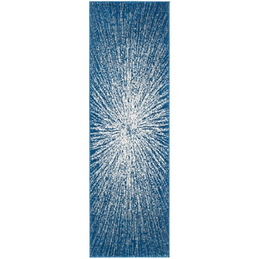 SAFAVIEH Evoke Vana Abstract Runner Rug, Navy/Ivory, 2'2" x 11'