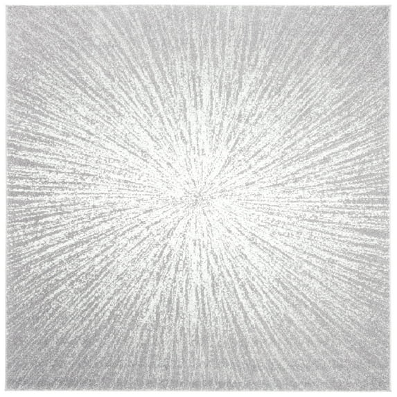 SAFAVIEH Evoke Vana Abstract Area Rug, Dark Grey/Ivory, 6'7" x 6'7" Square