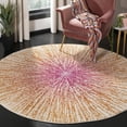 thumbnail image 1 of SAFAVIEH Evoke Vana Abstract Area Rug, Fuchsia/Cream, 5'3" x 5'3" Round, 1 of 6