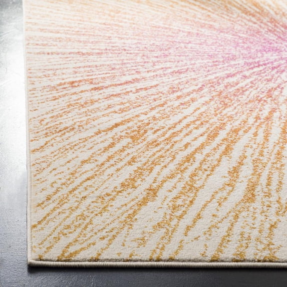 SAFAVIEH Evoke Vana Abstract Area Rug, Fuchsia/Cream, 6'7" x 9'