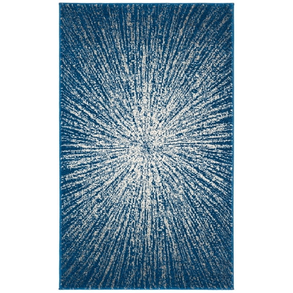 SAFAVIEH Evoke Vana Abstract Area Rug, Navy/Ivory, 2'2" x 4'