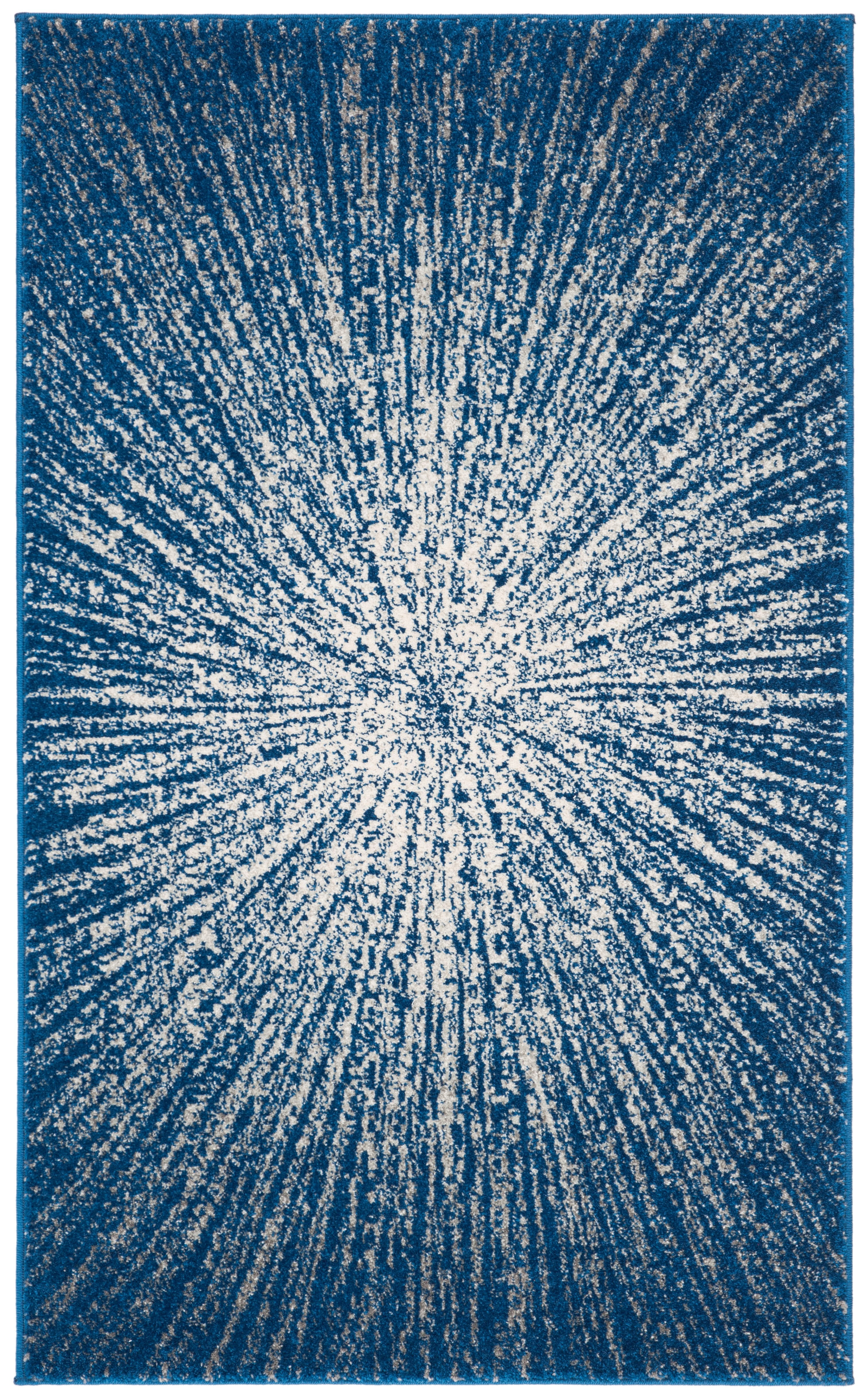 SAFAVIEH Evoke Vana Abstract Area Rug, Navy/Ivory, 4' x 6'