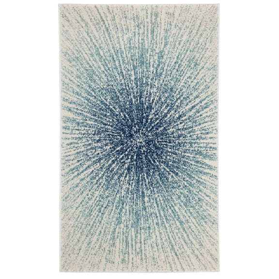 SAFAVIEH Evoke Vana Abstract Area Rug, Royal/Ivory, 4' x 6'