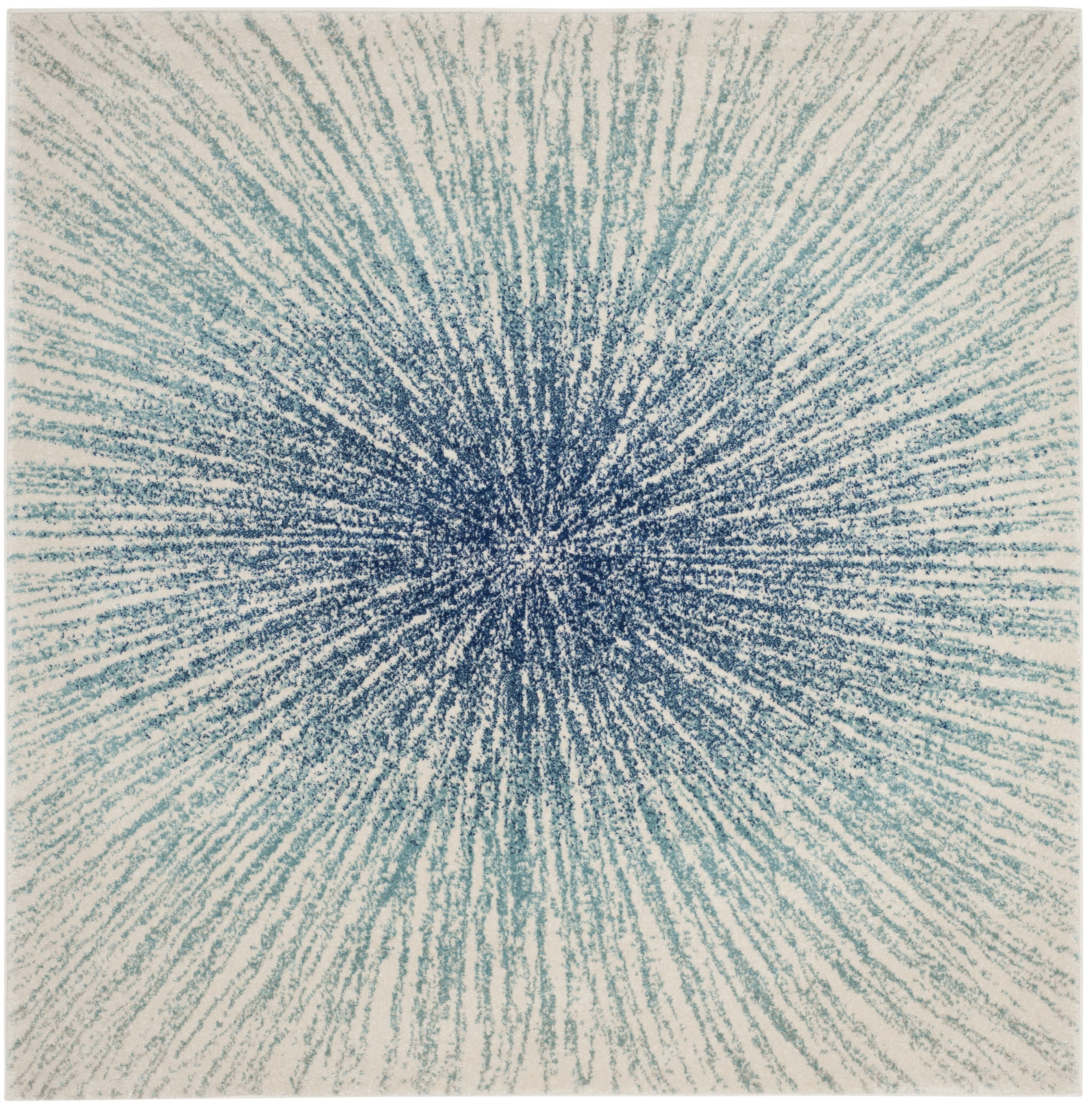 SAFAVIEH Evoke Vana Abstract Area Rug, Royal/Ivory, 6'7" x 6'7" Square