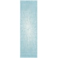 thumbnail image 1 of SAFAVIEH Evoke Vana Abstract Runner Rug, Aqua/Ivory, 2'2" x 5', 1 of 9