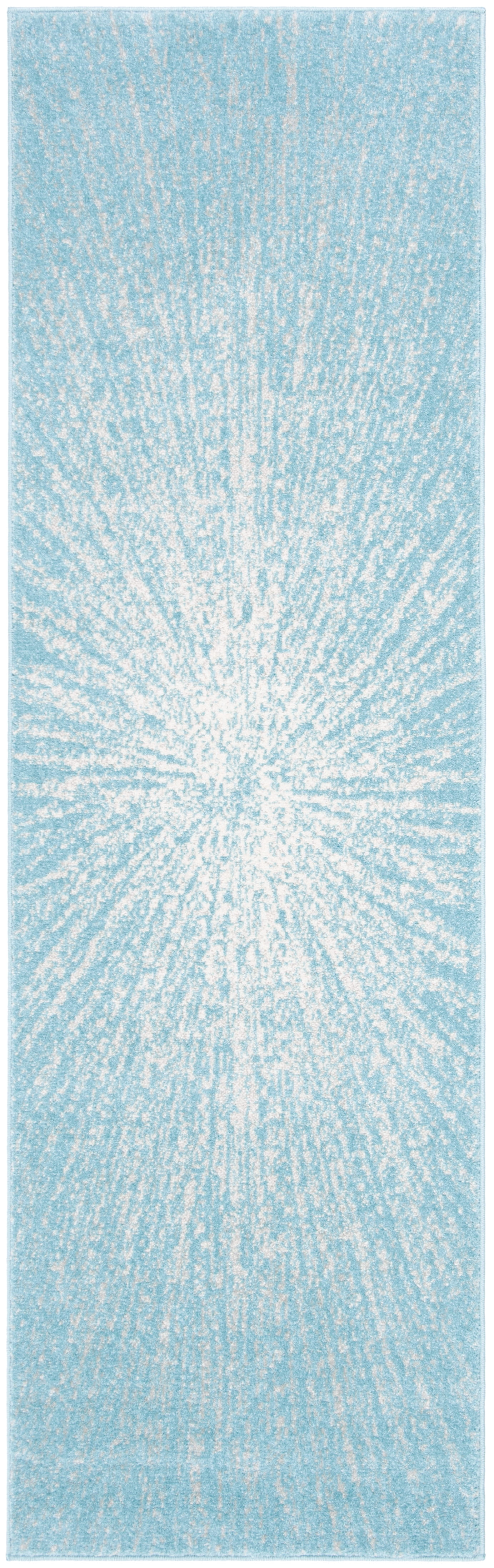 SAFAVIEH Evoke Vana Abstract Runner Rug, Aqua/Ivory, 2'2" x 9'