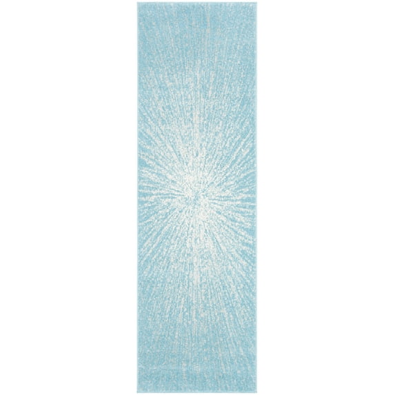 SAFAVIEH Evoke Vana Abstract Runner Rug, Aqua/Ivory, 2'2" x 9'