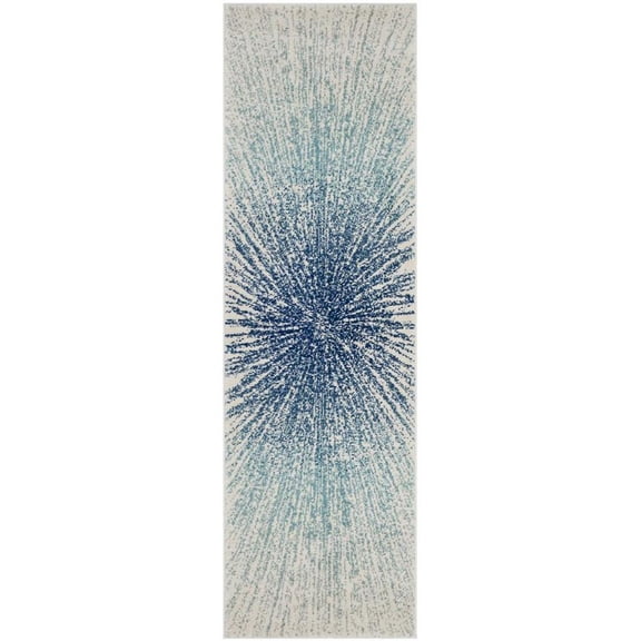 SAFAVIEH Evoke Vana Abstract Runner Rug, Royal/Ivory, 2'2" x 7'