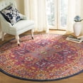thumbnail image 1 of SAFAVIEH Evoke Westley Bordered Area Rug, Fuchsia/Orange, 6'7" x 6'7" Round, 1 of 8