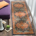 thumbnail image 1 of SAFAVIEH Evoke Westley Bordered Runner Rug, Blue/Orange, 2'2" x 15', 1 of 8