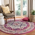 thumbnail image 1 of SAFAVIEH Evoke Westley Bordered Area Rug, Fuchsia/Ivory, 6'7" x 6'7" Round, 1 of 8