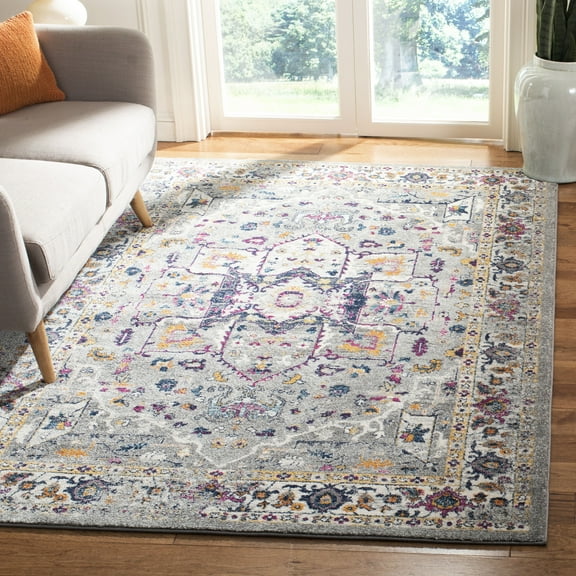 SAFAVIEH Evoke Westley Traditional Floral Area Rug, Grey, 8' x 10'