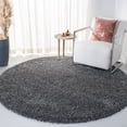 thumbnail image 1 of Safavieh Evolution Rothesay Solid Shag Area Rug, Dark Gray, 6'7" x 6'7" Round, 1 of 11