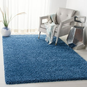 SAFAVIEH Evolution Rothesay Solid Shag Area Rug, Blue, 2'7" x 5'