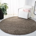 thumbnail image 1 of Safavieh Evolution Rothesay Solid Shag Area Rug, Brown, 6'7" x 6'7" Round, 1 of 11