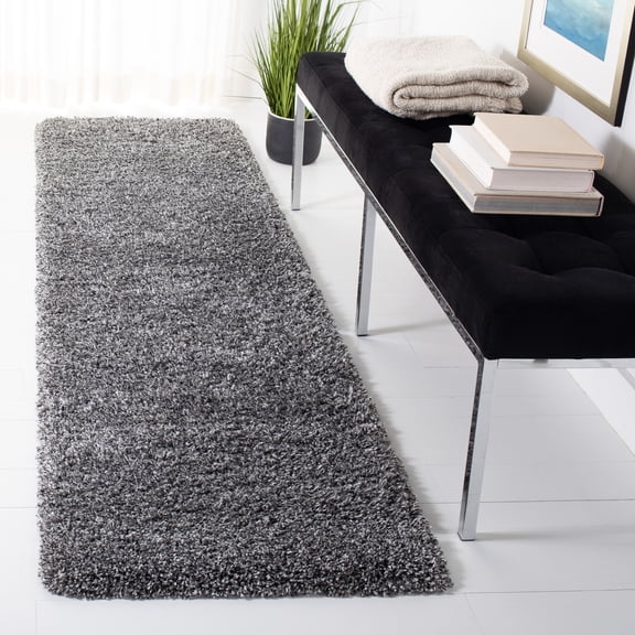 Safavieh Evolution Rothesay Solid Shag Runner Rug, Dark Gray, 2'2" x 8'