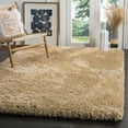 thumbnail image 1 of SAFAVIEH Express Juan Solid Plush Polyester Shag Area Rug, Beige, 4' x 6', 1 of 4