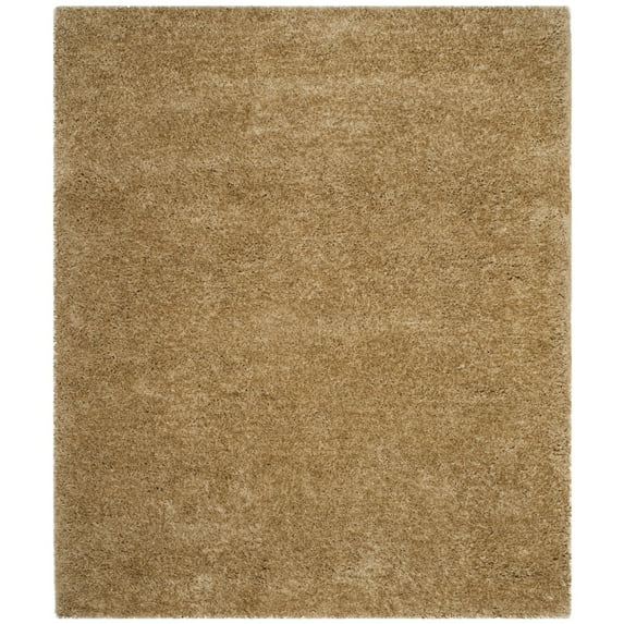 SAFAVIEH Express Juan Solid Plush Polyester Shag Area Rug, Beige, 5' x 8'